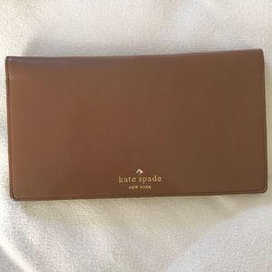 Kate spade leather passport wallet